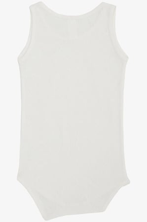 Breeze Erkek Bebek Çıtçıtlı Atlet Zıbın Body Jakarlı 9 Ay-3 Yaş, Ekru
