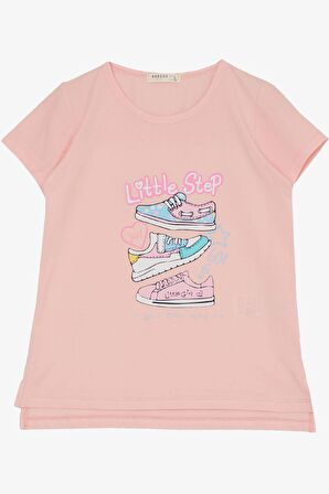 BREEZE Kız Çocuk Taytlı Takım Renkli Ayakkabı Baskılı 5-10 Yaş, Pembe