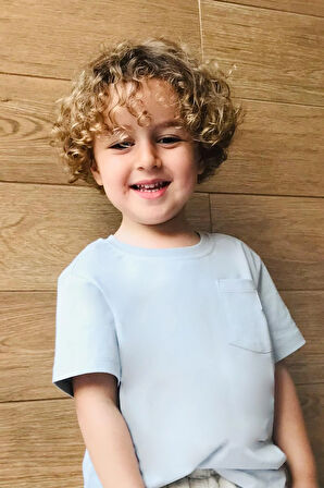 Breeze Erkek Çocuk Tişört Cool Yazı Armalı Cepli 1.5-5 Yaş, Açık Gri