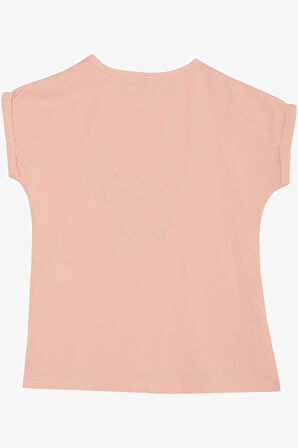 Breeze Kız Çocuk Tişört Kelebek Baskılı 10-16 Yaş, Pembe