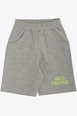 Breeze Erkek Bebek Şortlu Takım Güçlü Arkadaşlar Temalı 9 Ay-3 Yaş, Fıstık Yeşili