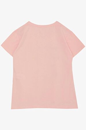 Breeze Kız Çocuk Tişört Havalı Kız Baskılı 8-14 Yaş, Pembe