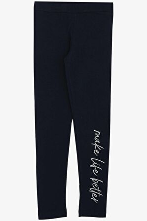 Breeze Kız Çocuk Taytlı Takım Çiçek & Yazı Baskılı Fiyonklu 5-10 Yaş, Pembe