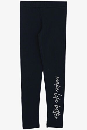 Breeze Kız Çocuk Taytlı Takım Çiçek & Yazı Baskılı Fiyonklu 5-10 Yaş, Pembe