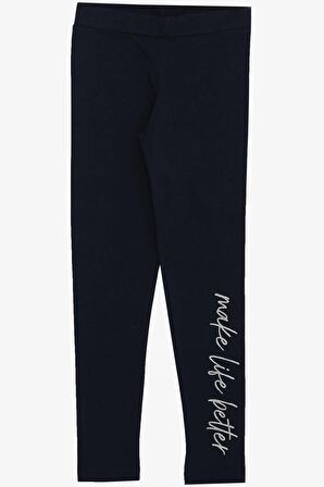 Breeze Kız Çocuk Taytlı Takım Çiçek & Yazı Baskılı Fiyonklu 5-10 Yaş, Açık Gri Melanj