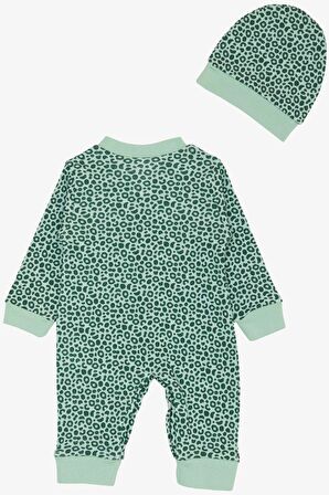 Breeze Kız Bebek Tulum Desenli 0-6 Ay, Mint Yeşili