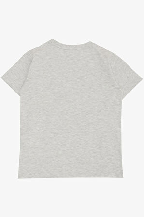 Breeze Erkek Çocuk Tişört Oyun Konsolu Baskılı 8-14 Yaş, Gri Melanj