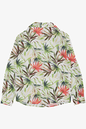 Jack Lions Erkek Çocuk Gömlek Çiçek Desenli Düğmeli 5-9 Yaş, Karışık Renk