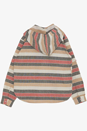 Jack Lions Erkek Çocuk Gömlek Kapüşonlu Cep Kısmı Fermuarlı 5-14Yaş, Karışık Renk