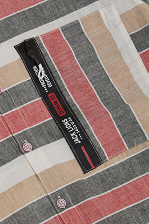 Jack Lions Erkek Çocuk Gömlek Kapüşonlu Cep Kısmı Fermuarlı 5-14Yaş, Karışık Renk