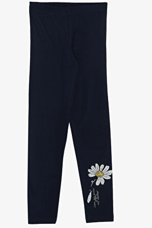 Breeze Kız Çocuk Taytlı Takım Papatya Baskılı 4-9 Yaş, Su Yeşili