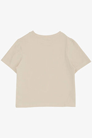 Breeze Kız Çocuk Tişört Kemer Boy Basic 9-14 Yaş, Bej