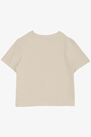 Breeze Kız Çocuk Tişört Kemer Boy Basic 9-14 Yaş, Bej