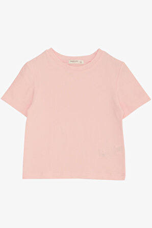 Breeze Kız Çocuk Tişört Kemer Boy Basic 9-14 Yaş, Pembe
