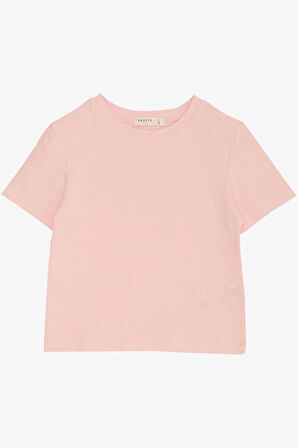Breeze Kız Çocuk Tişört Kemer Boy Basic 9-14 Yaş, Pembe