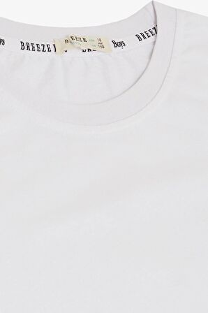 Breeze Erkek Çocuk Tişört Basic 4-14 Yaş, Beyaz