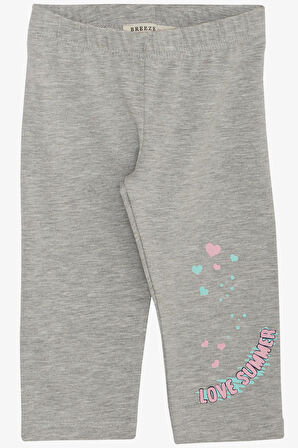 Breeze Kız Çocuk Kapri Taytlı Takım Yaz Temalı Cupcake Baskılı 1.5-5 Yaş, Pembe