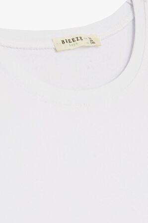 BREEZE Erkek Çocuk Tişört Basic 4-8 Yaş, Beyaz