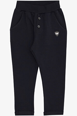 Breeze Erkek Bebek Alt Düğme Aksesuarlı Armalı Cepli 9 Ay-3 Yaş, Lacivert