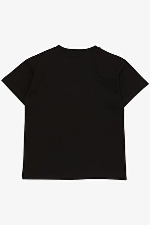 Breeze Erkek Çocuk Tişört Yazı Baskılı 5-10 Yaş, Siyah