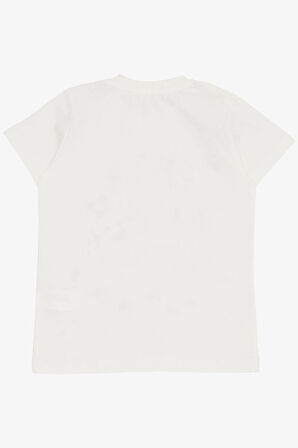 Breeze Erkek Bebek Tişört Sevimli Hayvancıklar Baskılı 9 Ay-3 Yaş, Ekru