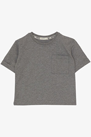 Breeze Erkek Çocuk Şort Takım Cepli 3-7 Yaş, Koyu Gri Melanj