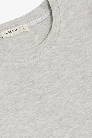 Breeze Erkek Çocuk Uzun Kollu Tişört Basic 9-14 Yaş, Bej Melanj