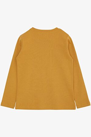 BREEZE Erkek Çocuk Uzun Kollu Tişört Basic 9-14 Yaş, Hardal Sarı