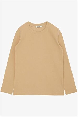 BREEZE Erkek Çocuk Uzun Kollu Tişört Basic 9-14 Yaş, Krem