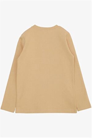 BREEZE Erkek Çocuk Uzun Kollu Tişört Basic 9-14 Yaş, Krem