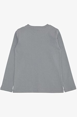 BREEZE Erkek Çocuk Uzun Kollu Tişört Basic 9-14 Yaş, Gri