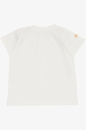 Breeze Erkek Bebek Tişört Cepli Kolları Düğme Akasesuarlı 9 Ay-3 Yaş, Ekru