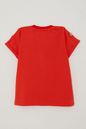 Breeze Erkek Bebek Tişört Cepli Kolları Düğme Akasesuarlı 9 Ay-3 Yaş, Narçiçeği