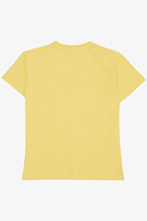 Breeze Erkek Çocuk Tişört Armalı Yazı Baskılı 9-14 Yaş, Sarı