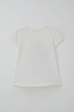 Breeze Kız Çocuk Kapri Tayt Takım Güzel Kız Baskılı 1.5-5 Yaş, Ekru