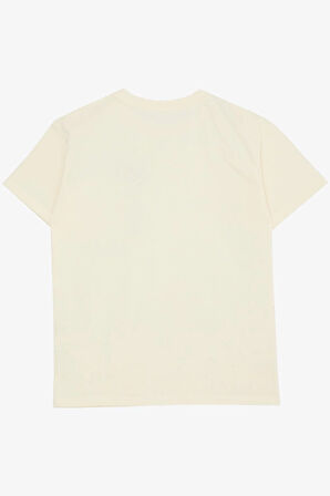 Breeze Erkek Çocuk Tişört Yazı Bakılı Cepli 9-14 Yaş, Krem