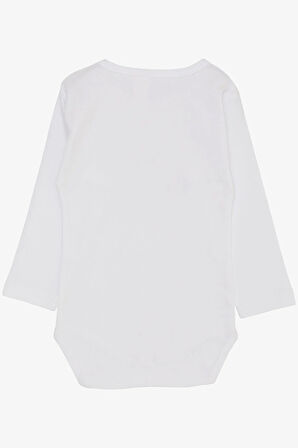 Breeze Kız Bebek Çıtçıtlı Zıbın Body Havalı Tavşancık Baskılı 9 Ay-3 Yaş, Beyaz