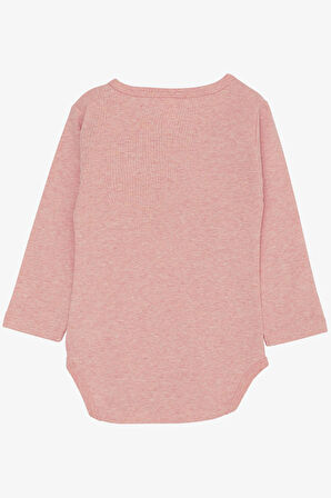 Breeze Kız Bebek Çıtçıtlı Zıbın Body Havalı Tavşancık Baskılı 9 Ay-3 Yaş, Pembe Melanj