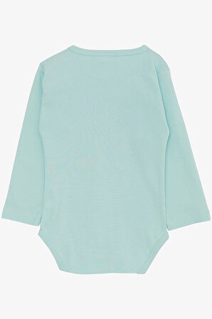 Breeze Erkek Bebek Çıtçıtlı Zıbın Body Ressam Kedicik Baskılı 9 Ay-3 Yaş, Su Yeşili