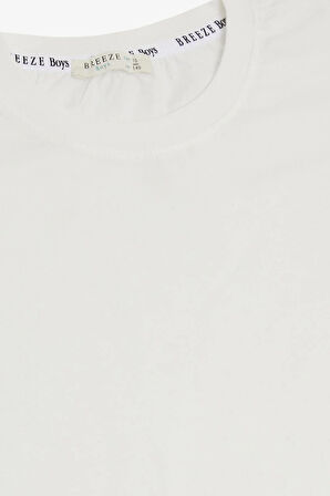 Breeze Erkek Çocuk Tişört Basic 4-14 Yaş, Ekru