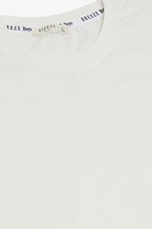 Breeze Erkek Çocuk Tişört Basic 4-14 Yaş, Ekru