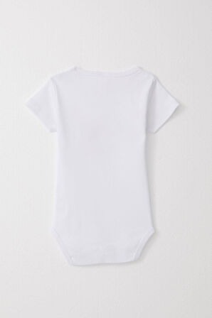 Breeze Kız Bebek Çıtçıtlı Zıbın Body Unıcorn Baskılı 9 Ay-3 Yaş, Beyaz