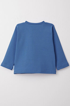 Breeze Erkek Çocuk Uzun Kollu Tişört Basic 1-4 Yaş, Mavi