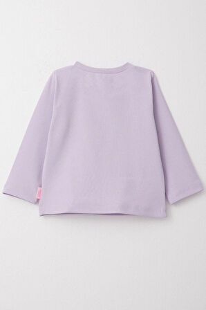 Kız Çocuk Uzun Kollu Tişört Basic 1-4 Yaş, Açık Lila