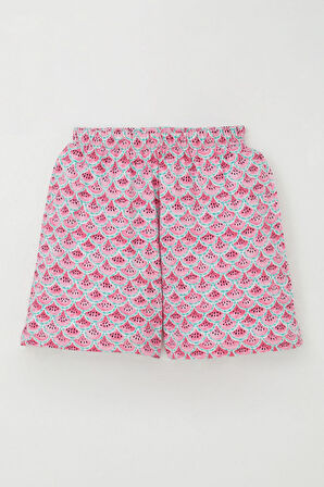 Breeze Kız Çocuk Şortlu Pijama Takım Karpuz Dilim Desenli 9-14 Yaş, Pembe