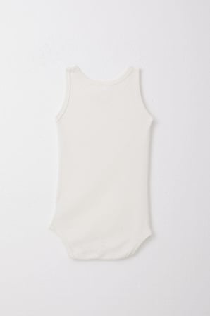 Breeze Kız Bebek Çıtçıtlı Atlet Zıbın Body Jakarlı 9 Ay-3 Yaş, Ekru