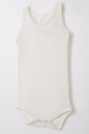 Breeze Kız Bebek Çıtçıtlı Atlet Zıbın Body Jakarlı 9 Ay-3 Yaş, Ekru