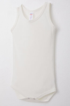 Breeze Erkek Bebek Çıtçıtlı Atlet Zıbın Body 9 Ay-3 Yaş, Ekru