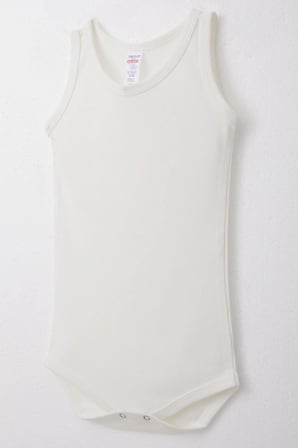 Breeze Erkek Bebek Çıtçıtlı Atlet Zıbın Body 9 Ay-3 Yaş, Ekru