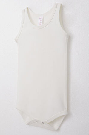 Breeze Kız Bebek Çıtçıtlı Atlet Zıbın Body 9 Ay-3 Yaş, Ekru